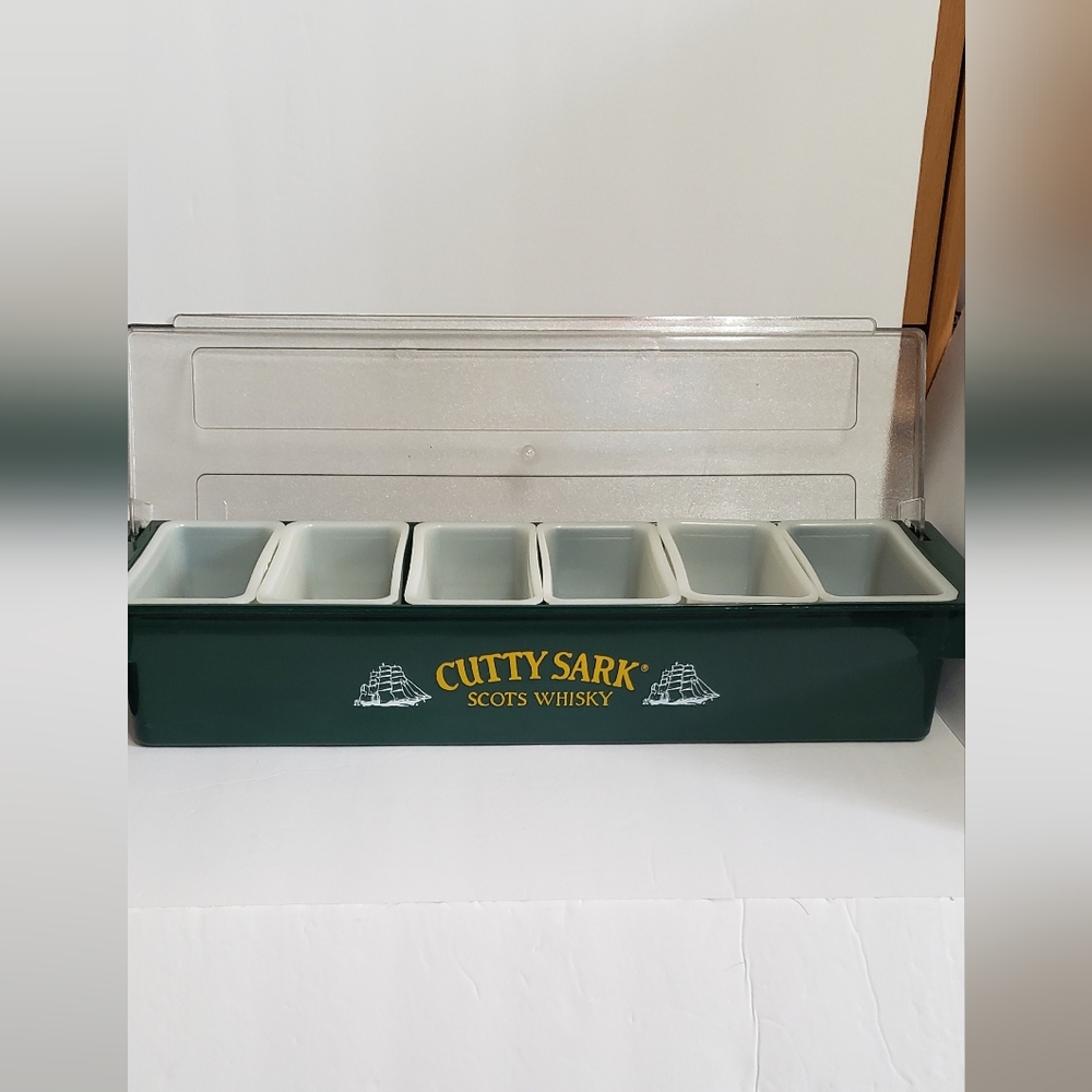 Cutty Sark Scots Whiskey Condiment Fruit Bar Tray Garnish Caddy Made USA Barware